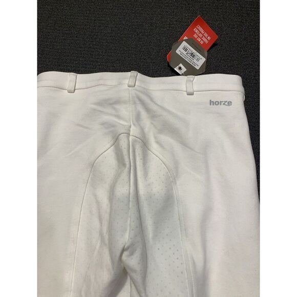 New HORZE Active Kids' XXL Silicone Grip Full Seat Horseback‎ Riding Breeches - Picture 7 of 9